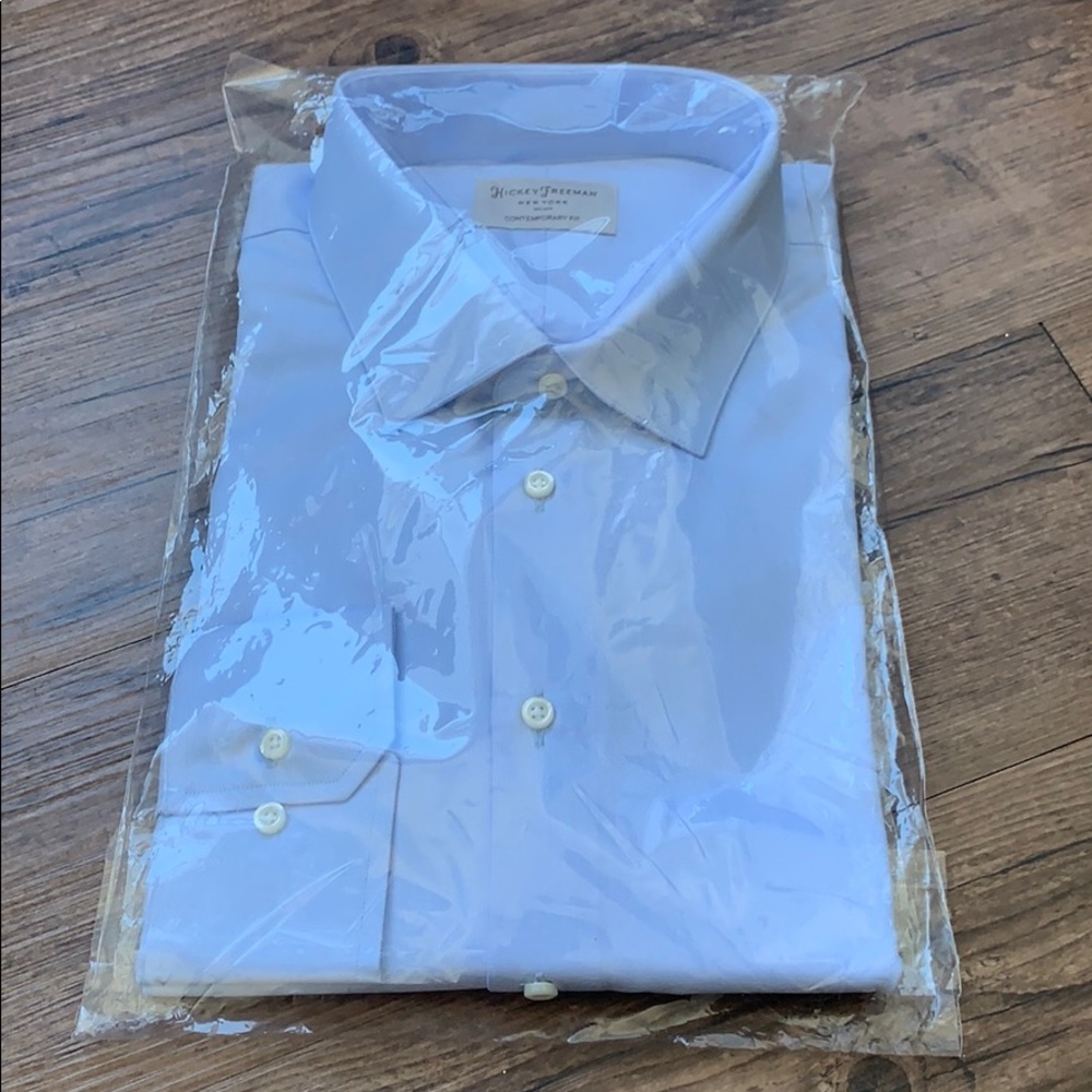 Hickey Freeman Blue Button Down - image 1